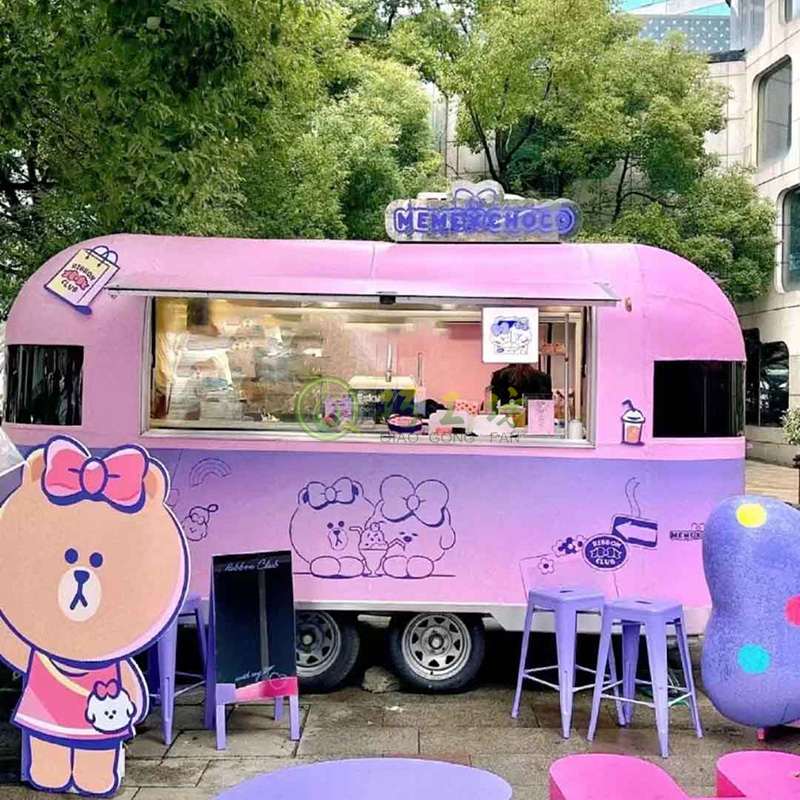 网红街景摆摊车户外美食街美陈餐车 网红街景摆摊车户外美食街美陈餐车