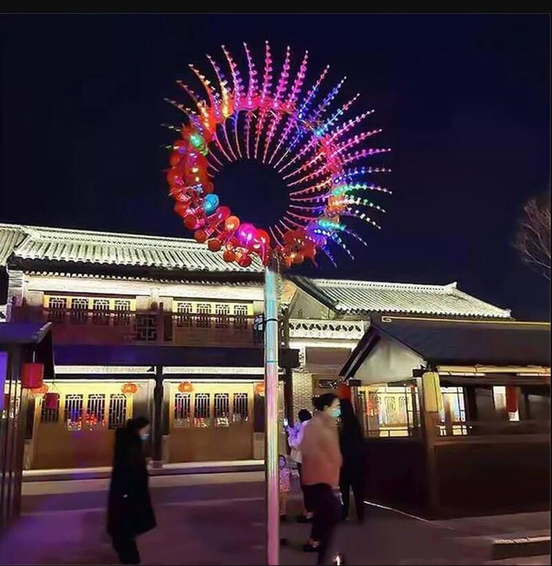 发光风动雕塑不锈钢网红艺术打卡美陈设备 发光风动雕塑不锈钢网红艺术打卡美陈设备
