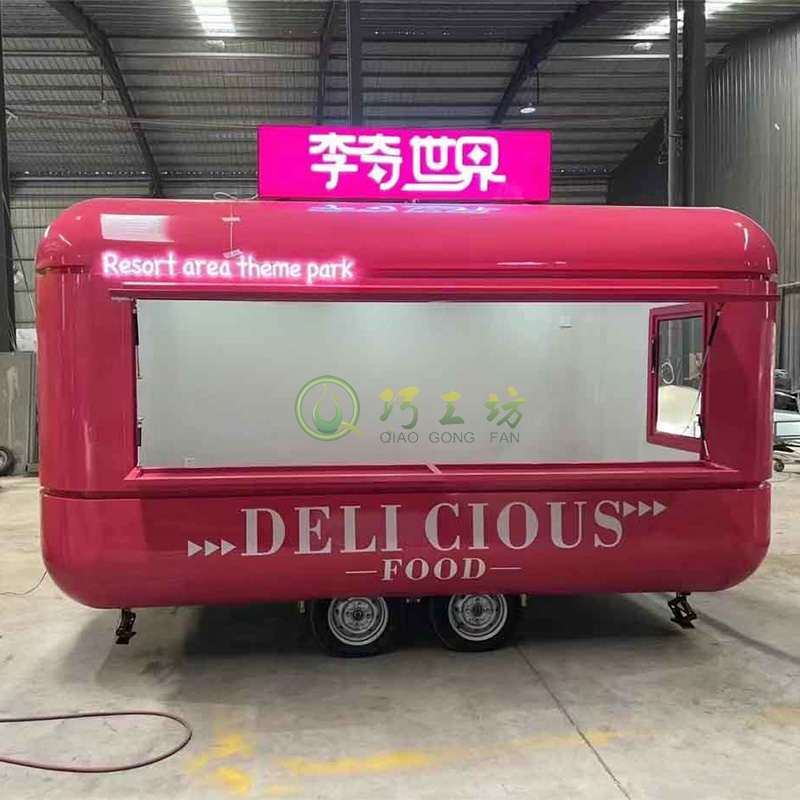 不锈钢网红街景餐车艺术造型摆摊车 不锈钢网红街景餐车艺术造型摆摊车