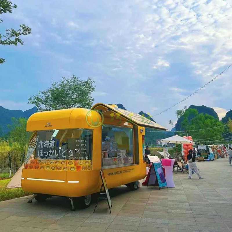 网红街景餐车不锈钢异形景观摆摊车 网红街景餐车不锈钢异形景观摆摊车