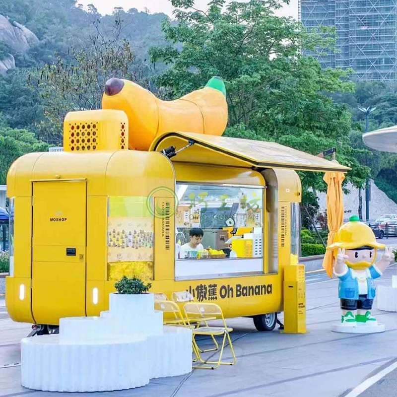 网红街景餐车不锈钢异形景观摆摊车 网红街景餐车不锈钢异形景观摆摊车