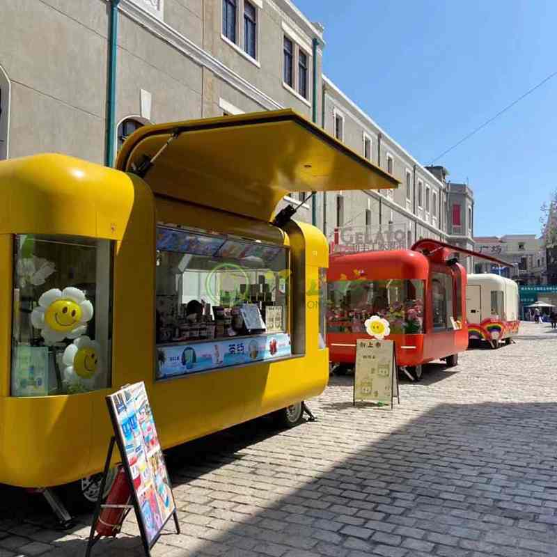 网红街景餐车不锈钢异形景观摆摊车 网红街景餐车不锈钢异形景观摆摊车