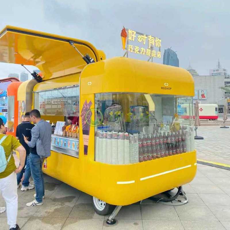 网红街景餐车不锈钢异形景观摆摊车 网红街景餐车不锈钢异形景观摆摊车