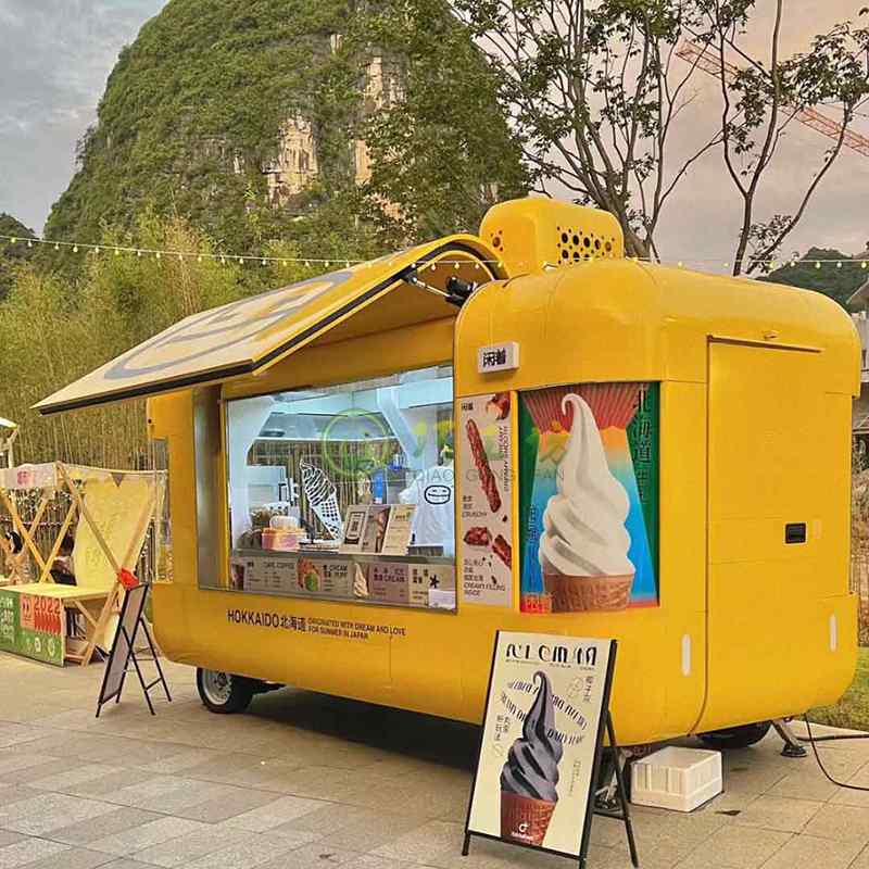 网红街景餐车不锈钢异形景观摆摊车 网红街景餐车不锈钢异形景观摆摊车