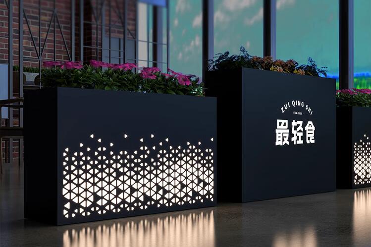 不锈钢花箱长方形市政景观工程花盆 不锈钢花箱长方形市政景观工程花盆