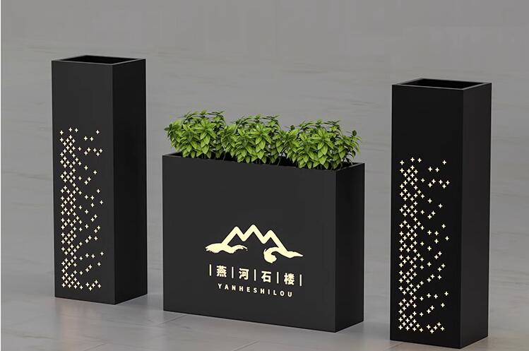 不锈钢花箱长方形市政景观工程花盆 不锈钢花箱长方形市政景观工程花盆